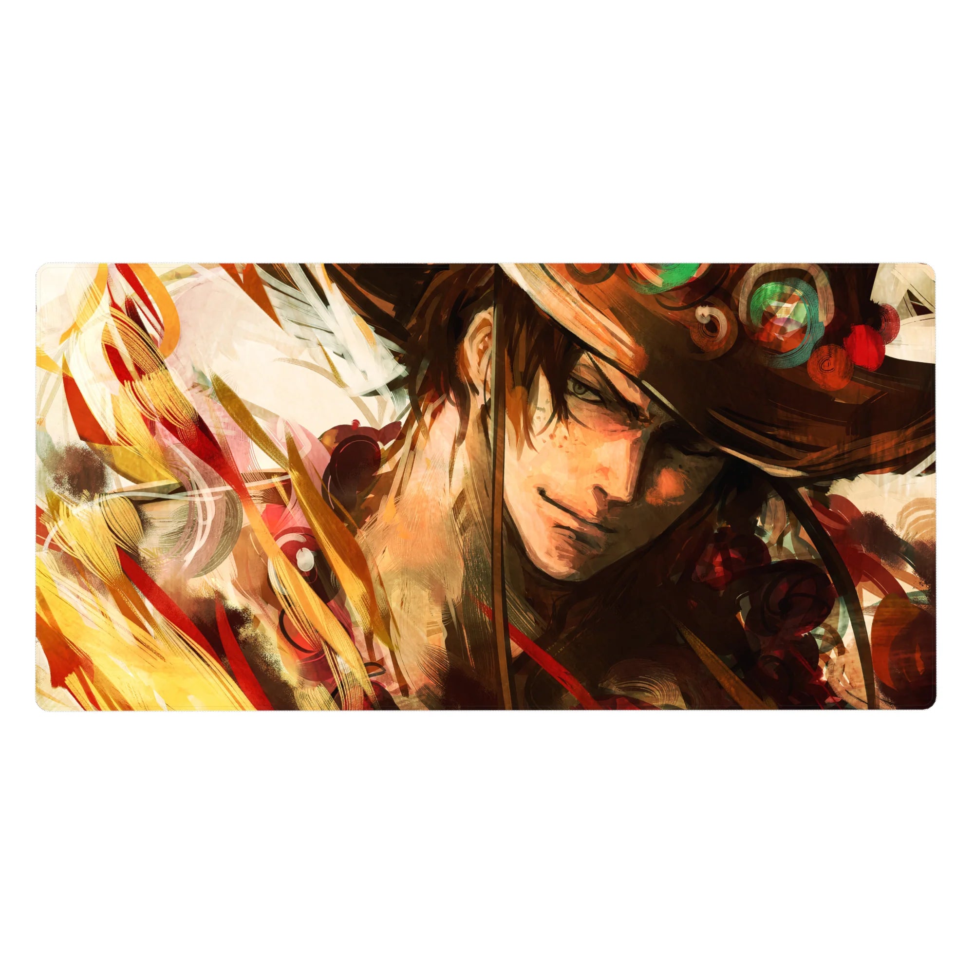 One Piece Deskmat | Mousepad | Deskpad - Ace’s Fiery Spirit - AniChan