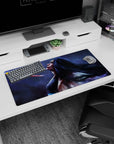 Anime mouse pad 32x16 inches featuring Retsu Unohana from Bleach, with a haunting painterly style and bloodstained blade.