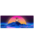 Retrowave-Vaporwave Deskmat | Mousepad | Deskpad - Neon Battleground - AniChan