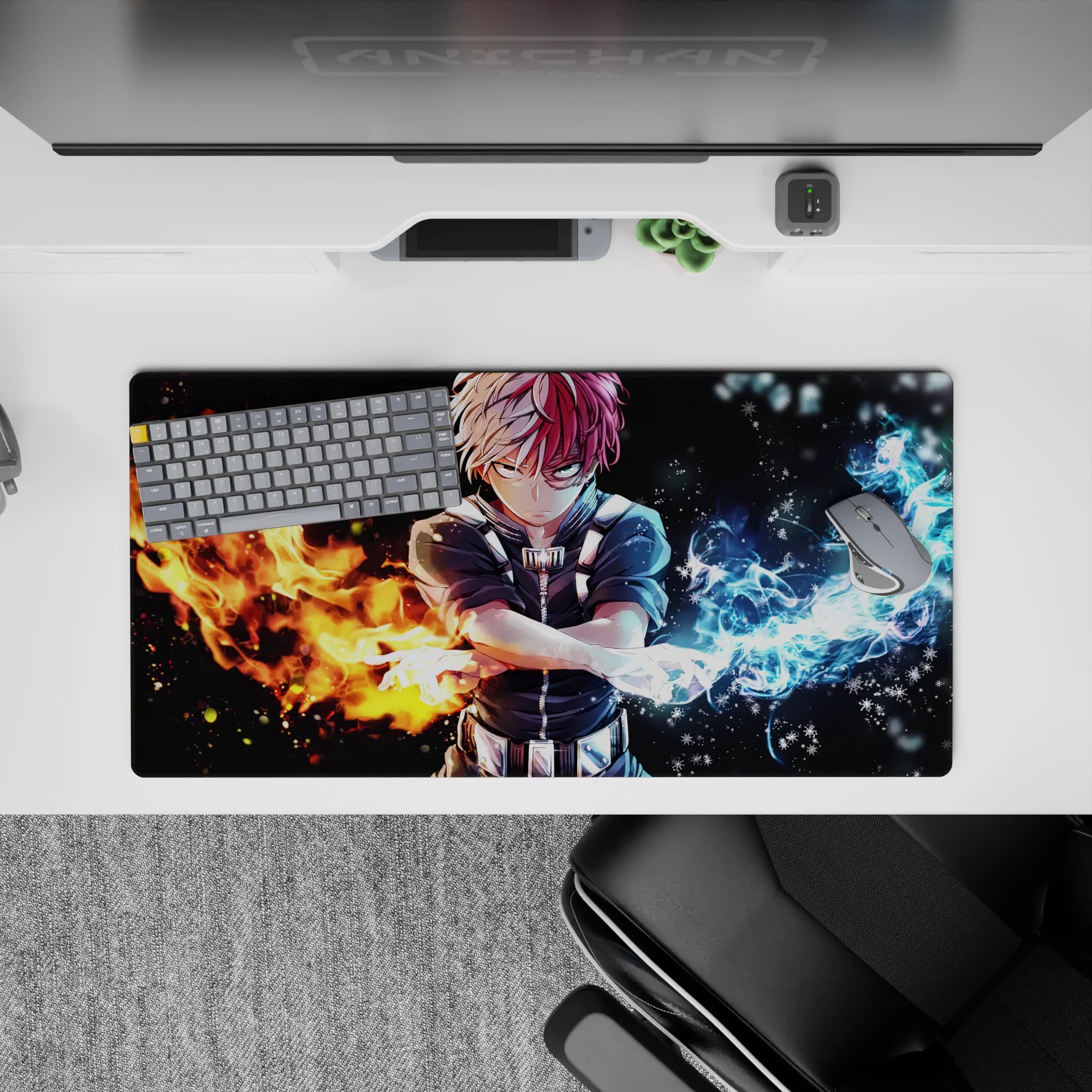 My Hero Academia Deskmat | Mousepad | Deskpad - Dual Element Fury - AniChan