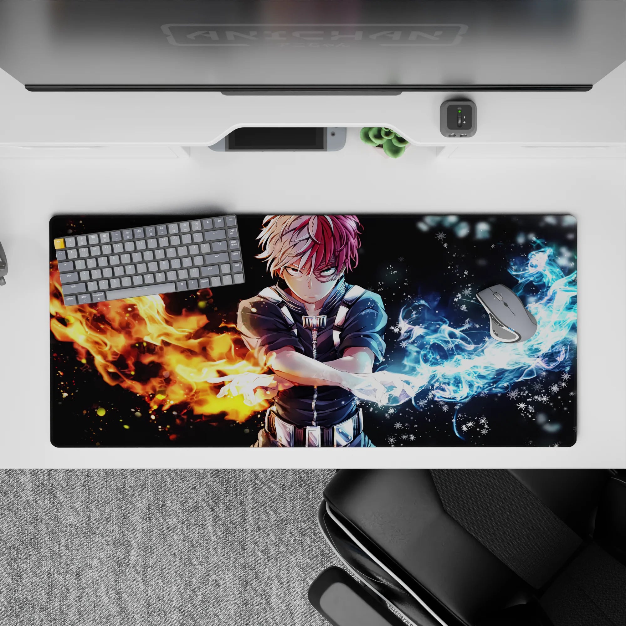 My Hero Academia Deskmat | Mousepad | Deskpad - Dual Element Fury - AniChan