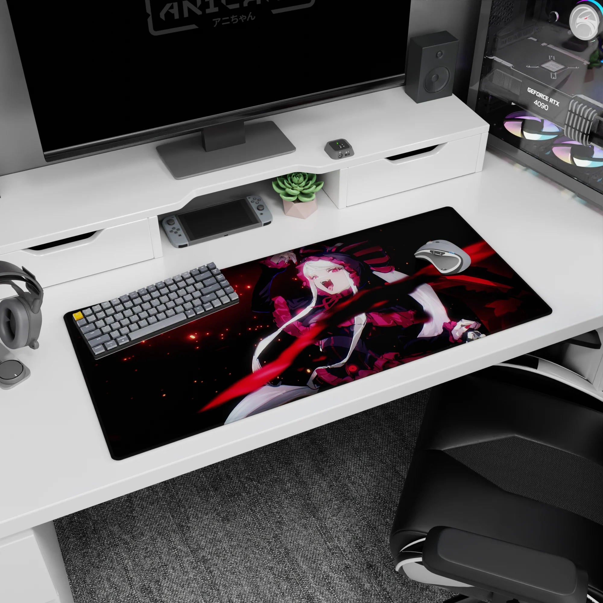 Overlord Deskmat | Mousepad | Deskpad - Vampire Queen’s Fury - AniChan