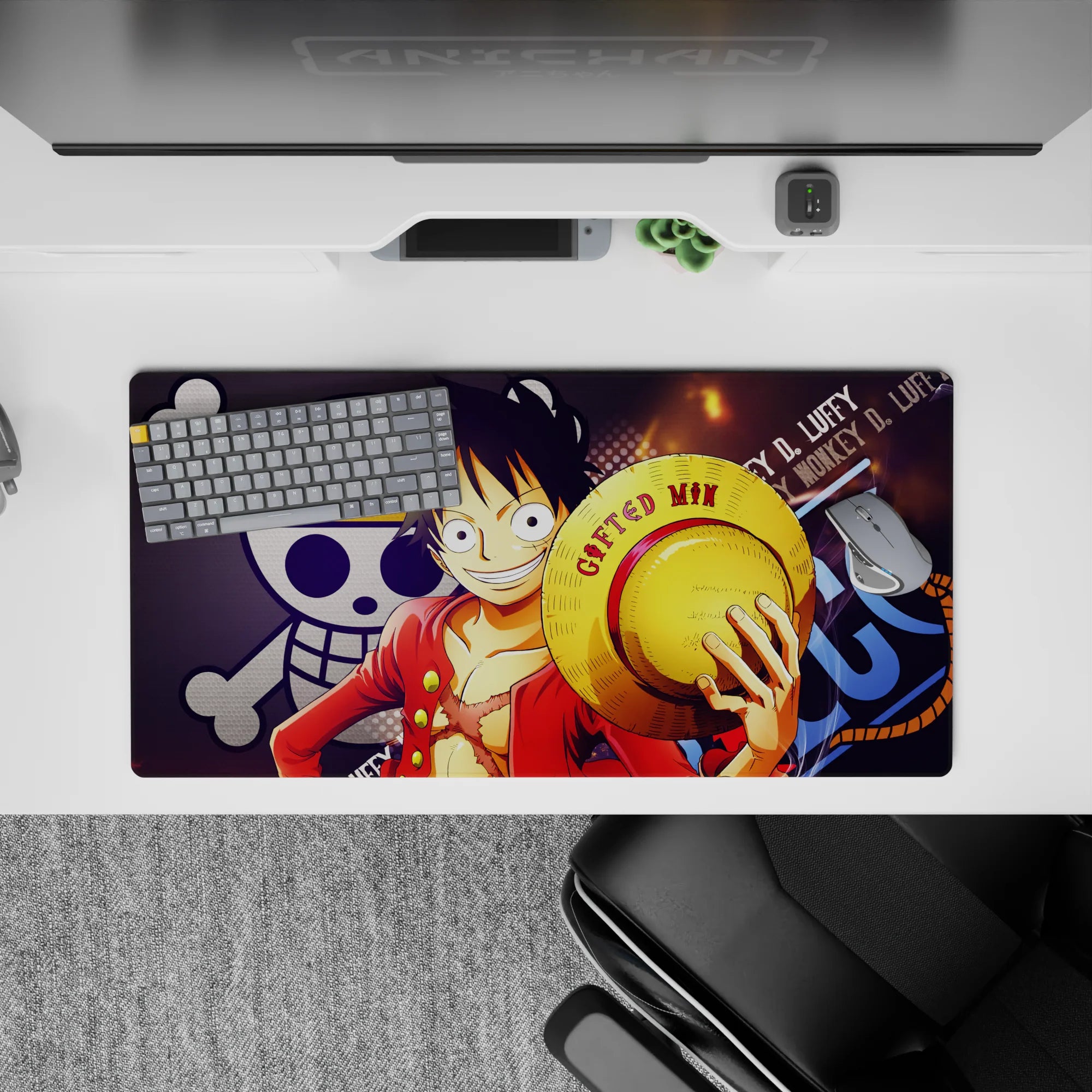 One Piece Deskmat | Mousepad | Deskpad - Luffy’s Legendary Smile - AniChan