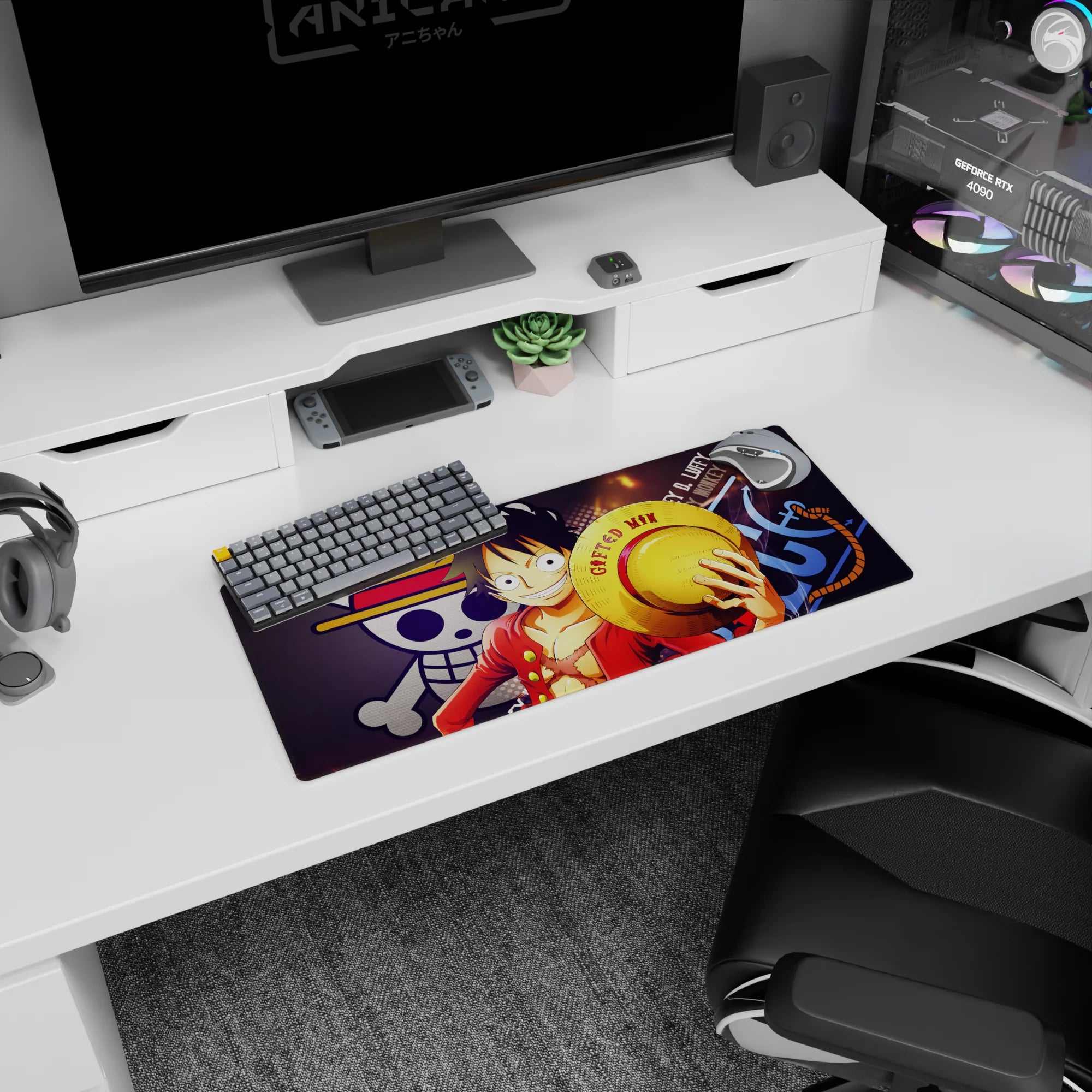 One Piece Deskmat | Mousepad | Deskpad - Luffy’s Legendary Smile - AniChan