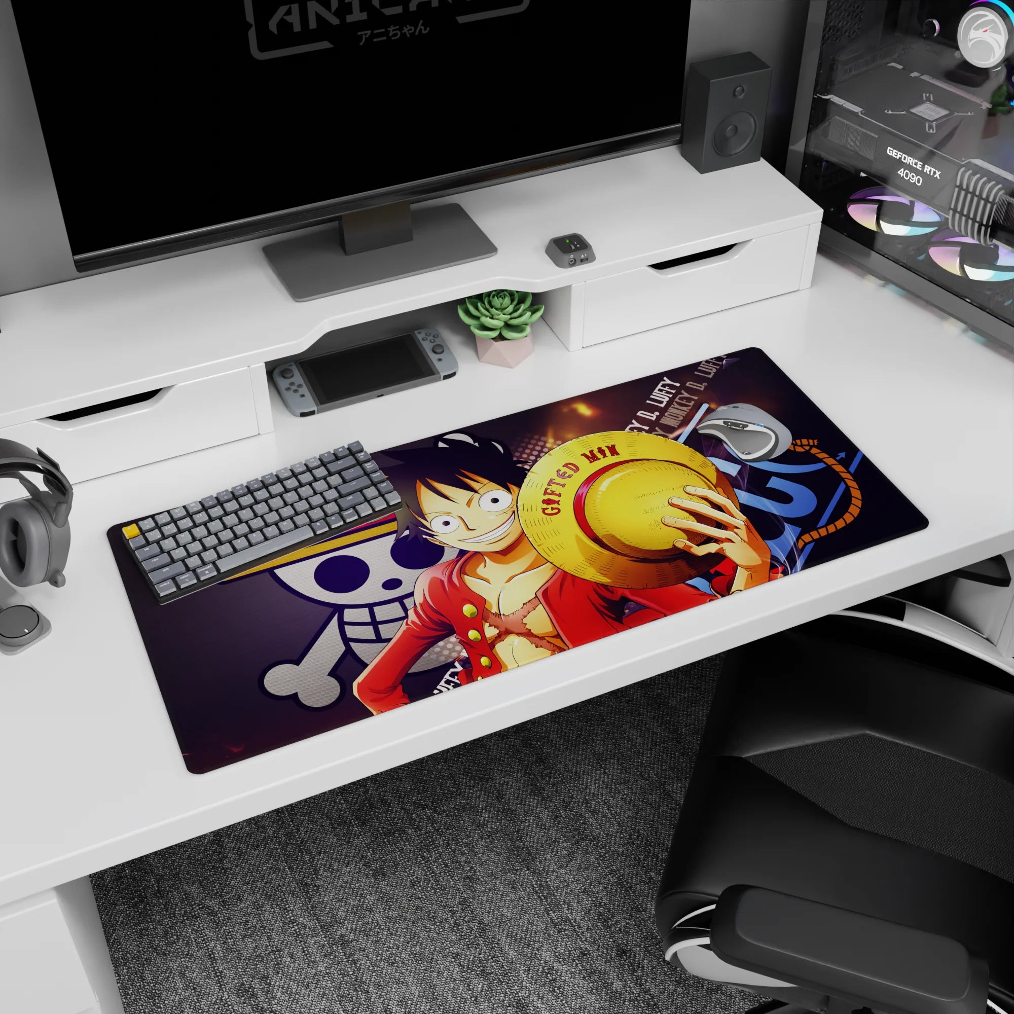 One Piece Deskmat | Mousepad | Deskpad - Luffy’s Legendary Smile - AniChan