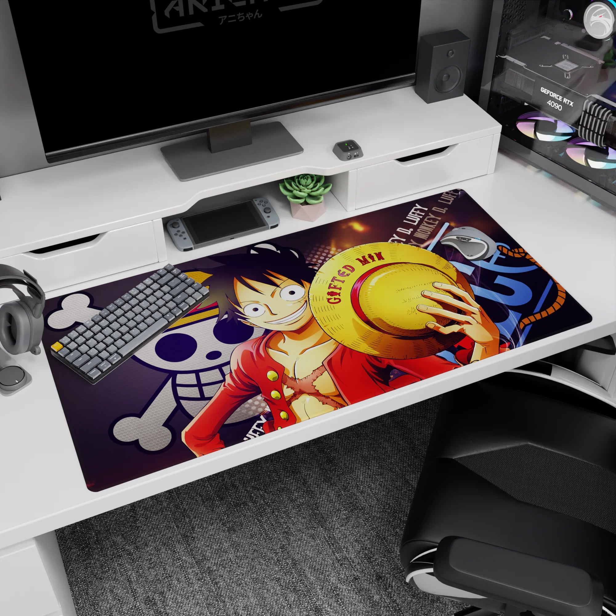 One Piece Deskmat | Mousepad | Deskpad - Luffy’s Legendary Smile - AniChan