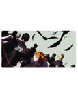 Haikyuu anime mouse pad 32x16 inches with orange-haired player, team jackets, and Japanese lettering.