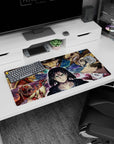 Modern 32x16 inches mouse pad featuring Eren facing his destiny in the Titan warzone, surrounded by electrified fragments and shifters.