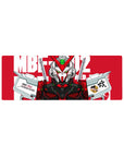 32x12 inches anime mouse pad with Gundam Astray line art, twin blades, and tech decal details.