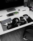 36x16 inches Naruto desk pad featuring Sasuke, Itachi, Madara, Obito, and Shisui in a stormy lineup.