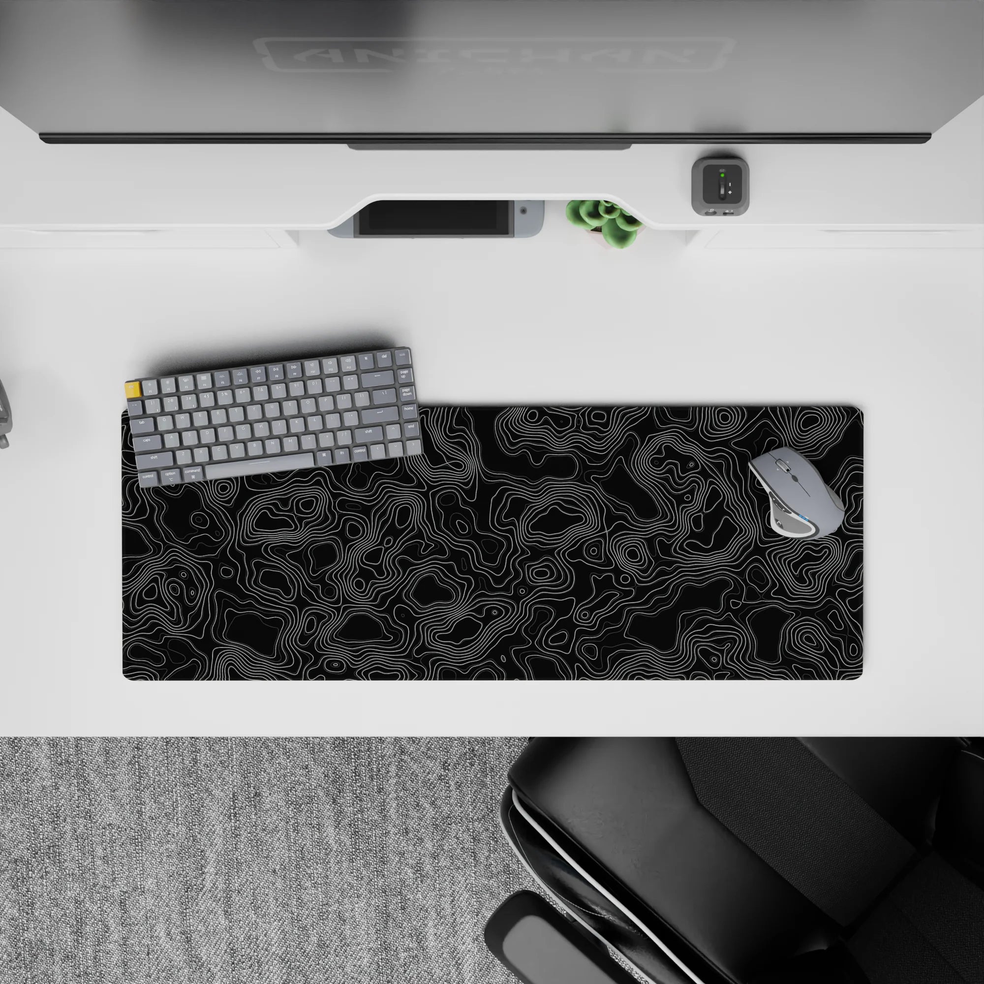 Topographic (Topo) Deskmat | Mousepad | Deskpad - Geometric Terrain - AniChan