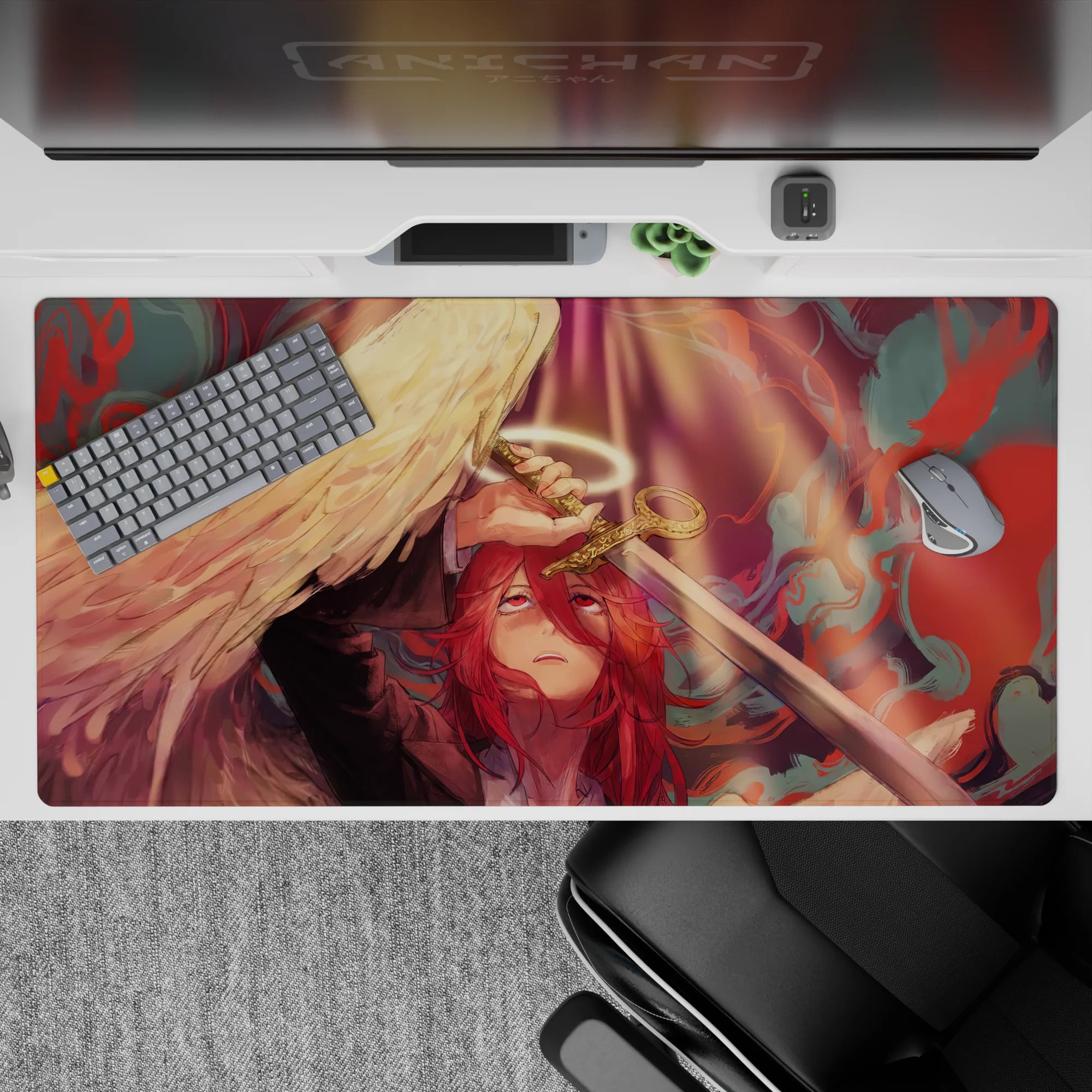 Chainsaw Man - Anime Mouse Pad and Desk Pad - Seraphic Showdown - AniChan