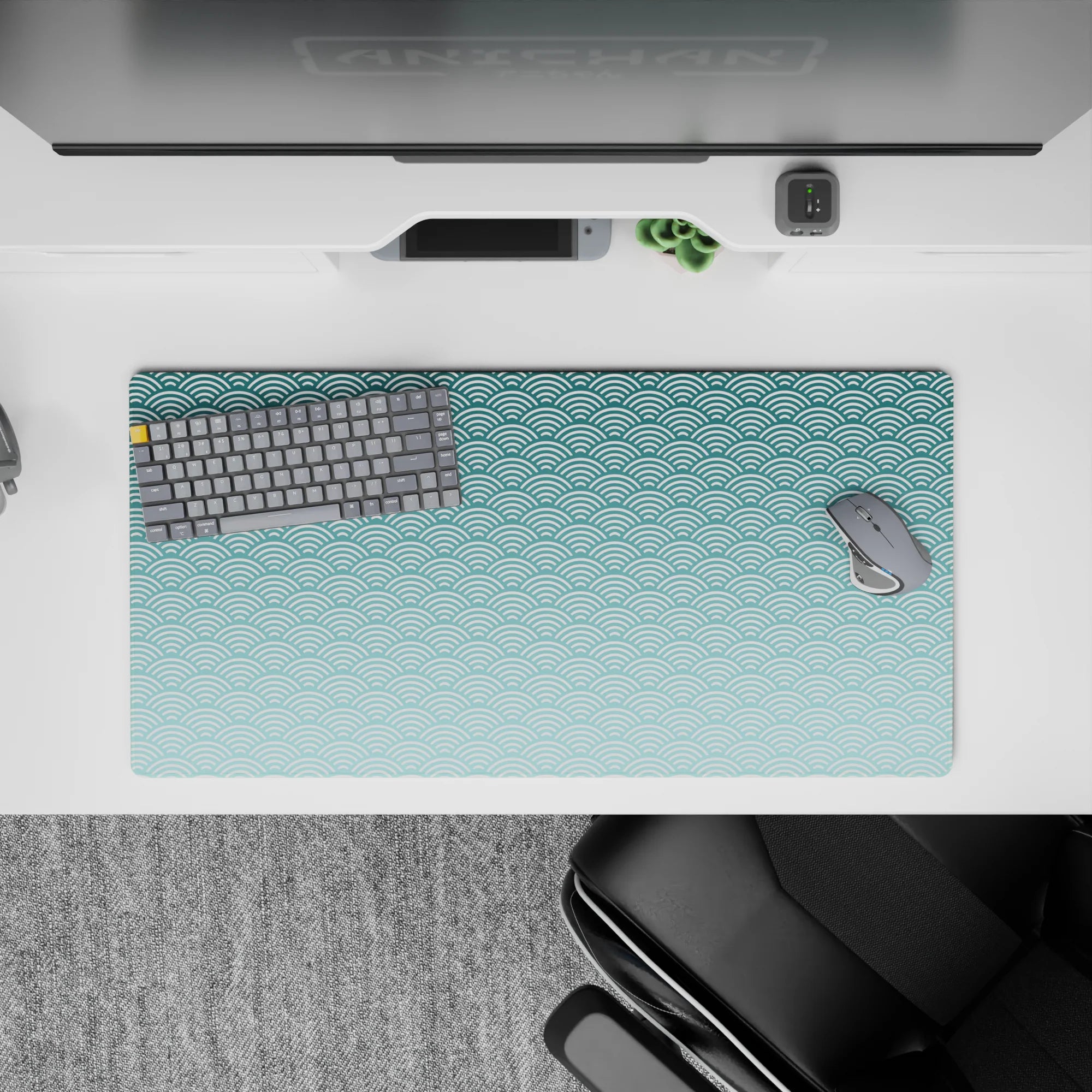 Abstract Deskmat | Mousepad | Deskpad - Ocean Harmony - AniChan