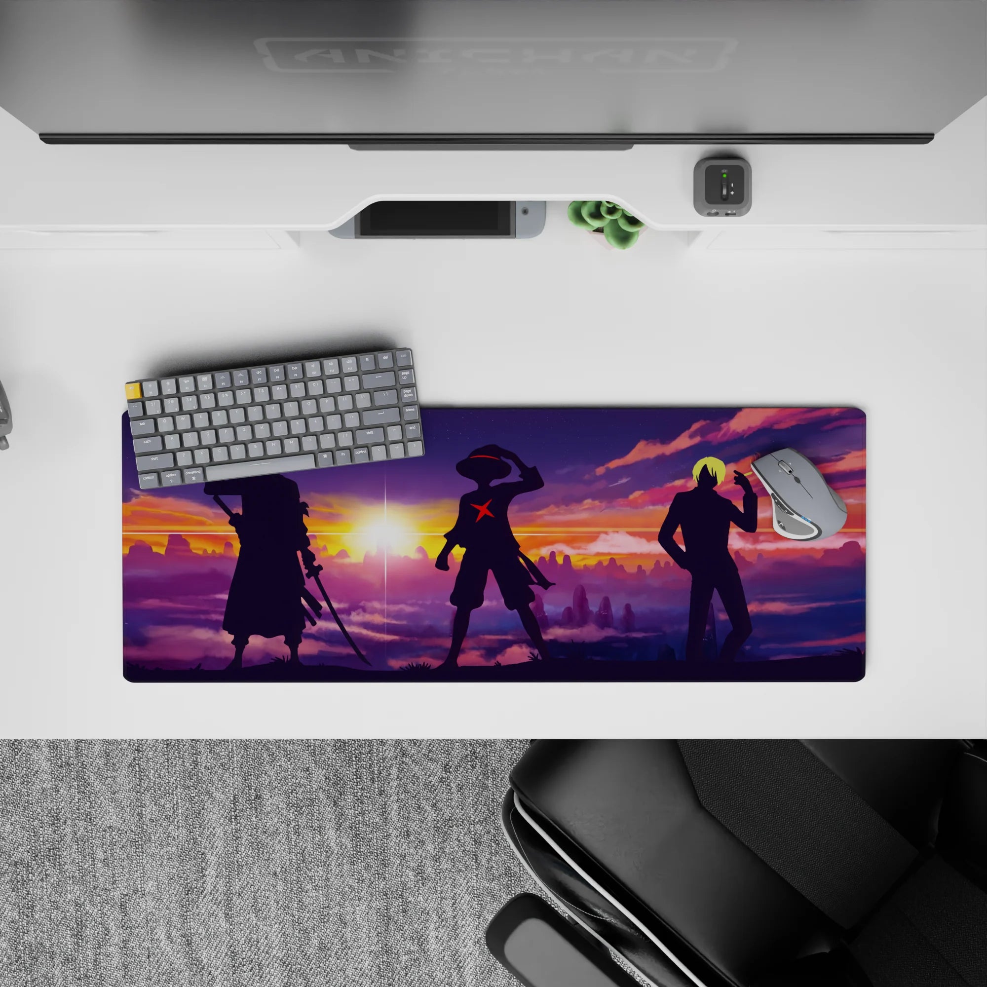 One Piece Deskmat | Mousepad | Deskpad - Straw Hats at Sunset - AniChan