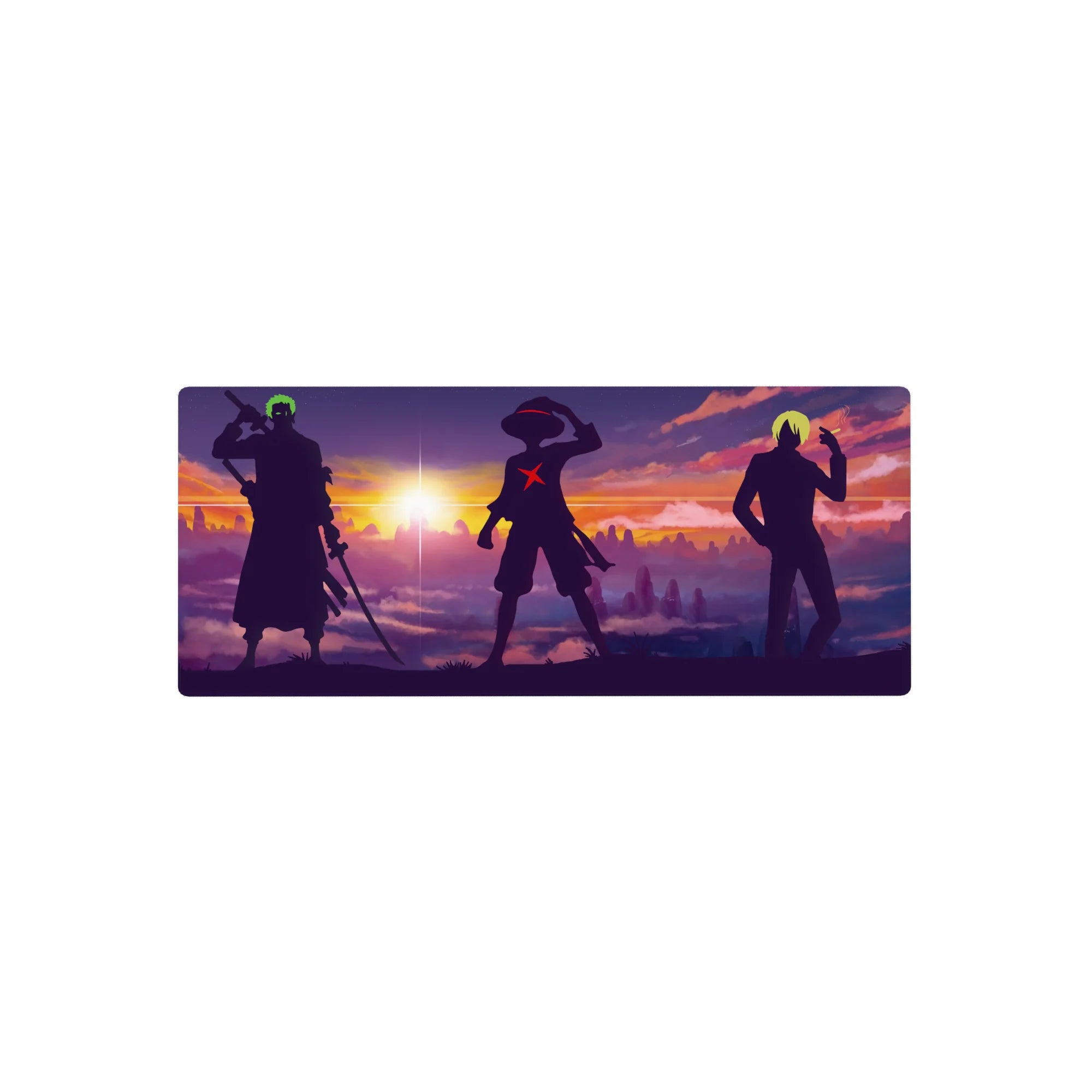 One Piece Deskmat | Mousepad | Deskpad - Straw Hats at Sunset - AniChan