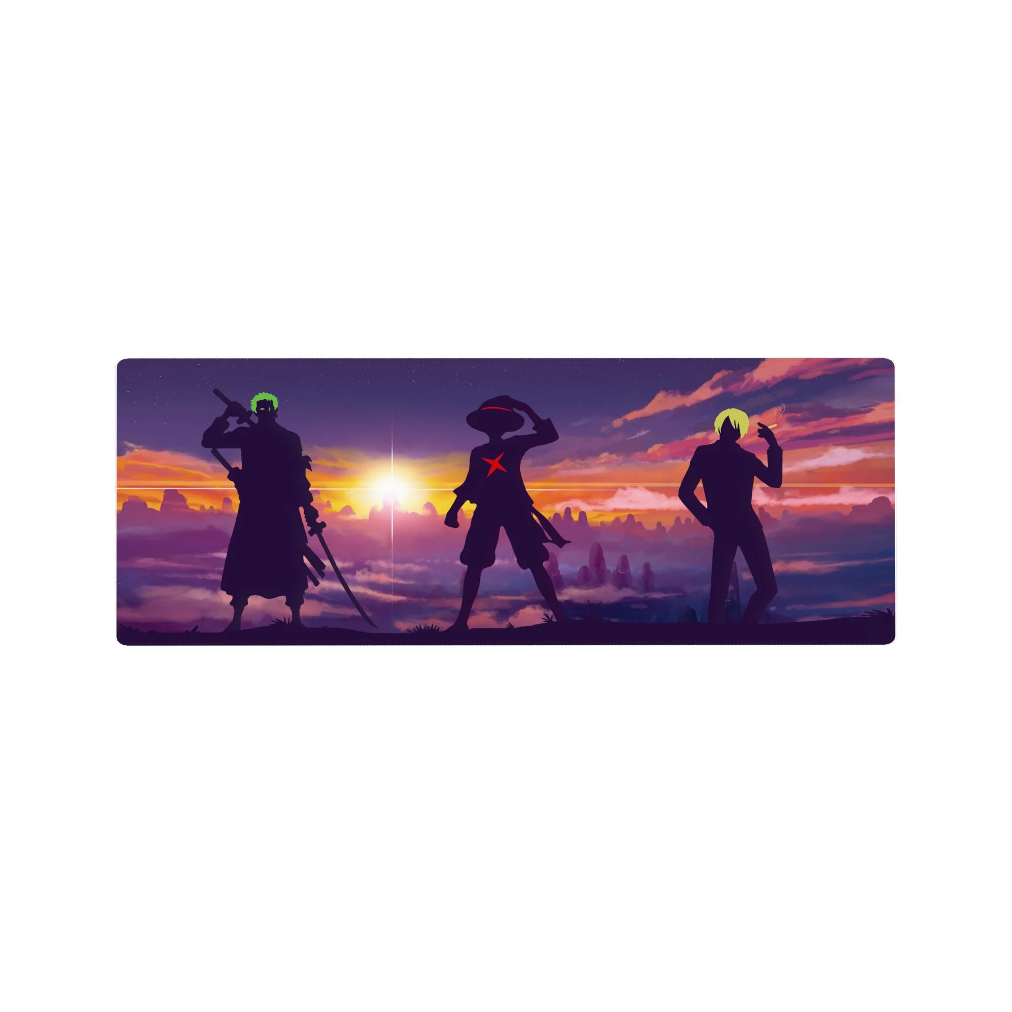 One Piece Deskmat | Mousepad | Deskpad - Straw Hats at Sunset - AniChan