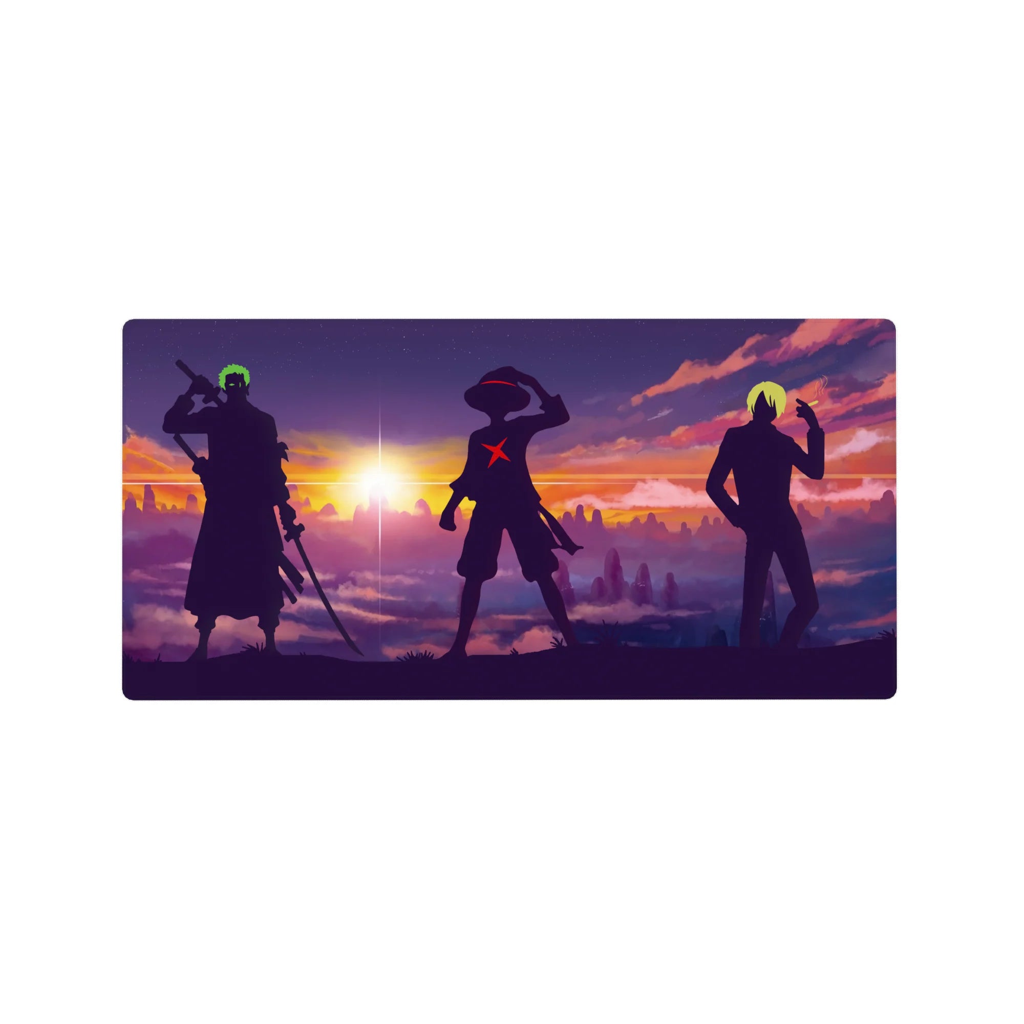 One Piece Deskmat | Mousepad | Deskpad - Straw Hats at Sunset - AniChan