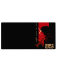 Cowboy Bebop mouse pad 32x16 inches featuring Spike Spiegel's silhouette, Swordfish II, and "See You Space Cowboy" text.