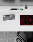 Liquid Abstract Deskmat | Mousepad | Deskpad - Crimson Surge - AniChan