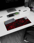 Liquid Abstract Deskmat | Mousepad | Deskpad - Crimson Surge - AniChan