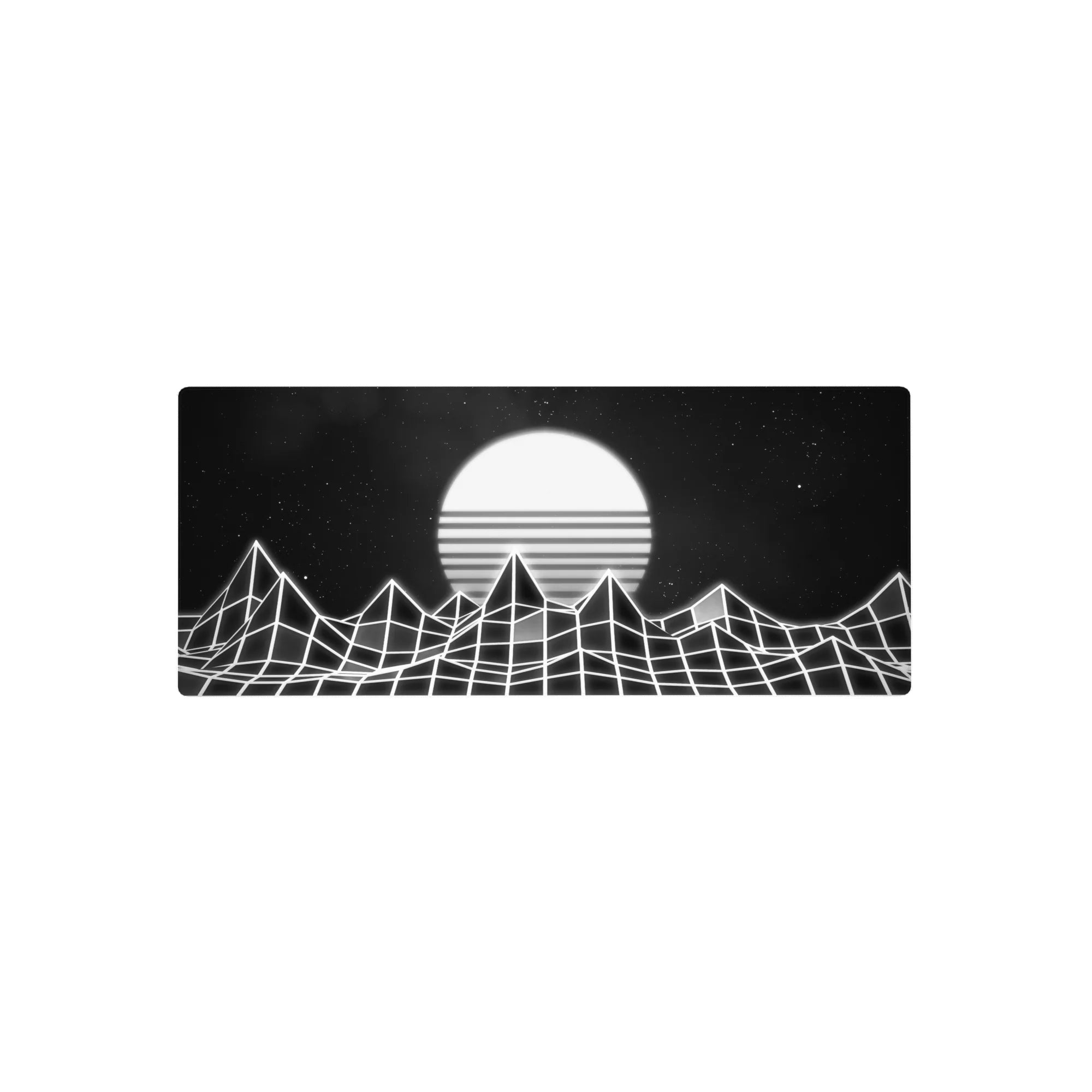 Retrowave-Vaporwave Deskmat | Mousepad | Deskpad - Monochrome Horizon - AniChan