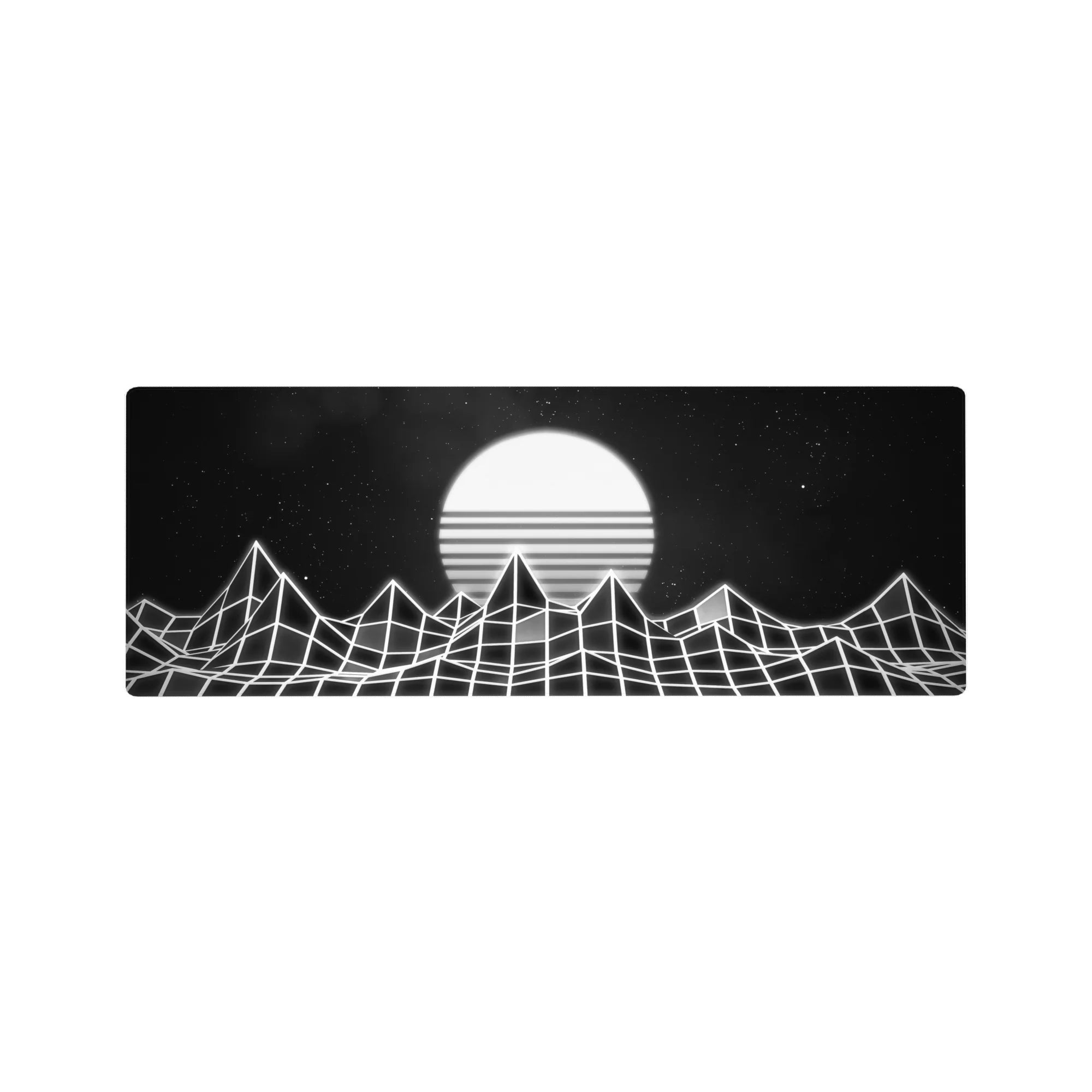 Retrowave-Vaporwave Deskmat | Mousepad | Deskpad - Monochrome Horizon - AniChan