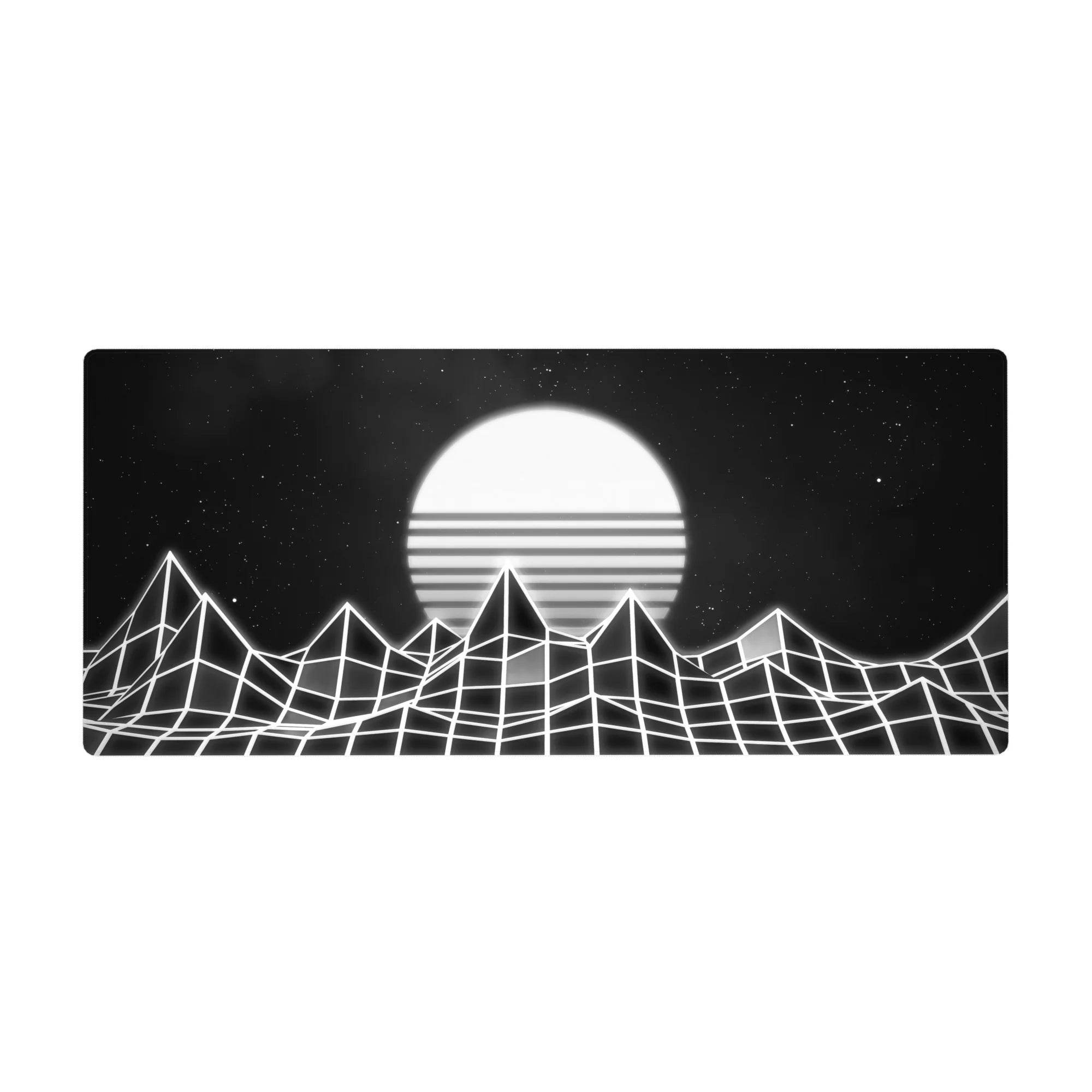 Retrowave-Vaporwave Deskmat | Mousepad | Deskpad - Monochrome Horizon - AniChan