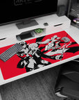 Anime desk pad featuring Joker and Kasumi from Persona 5 Royal, 40x20 inches, with bold red and black design.