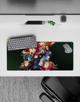 Anime mouse pad featuring Persona 5's Phantom Thieves, size 28x12 inches, with Joker, Mona, and Kasumi in dynamic poses.
