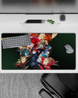 Anime mouse pad 32x16 inches featuring Persona 5's Phantom Thieves. Joker, Mona, and Kasumi in dynamic poses.