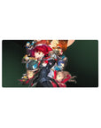 Persona 5 mouse pad 32x16 inches featuring Joker, Mona, and Kasumi with dynamic poses and vibrant color explosions.
