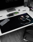 40x20 inches anime desk pad showing one blue-eyed girl with eyepatch, holding a silver chain in stars.