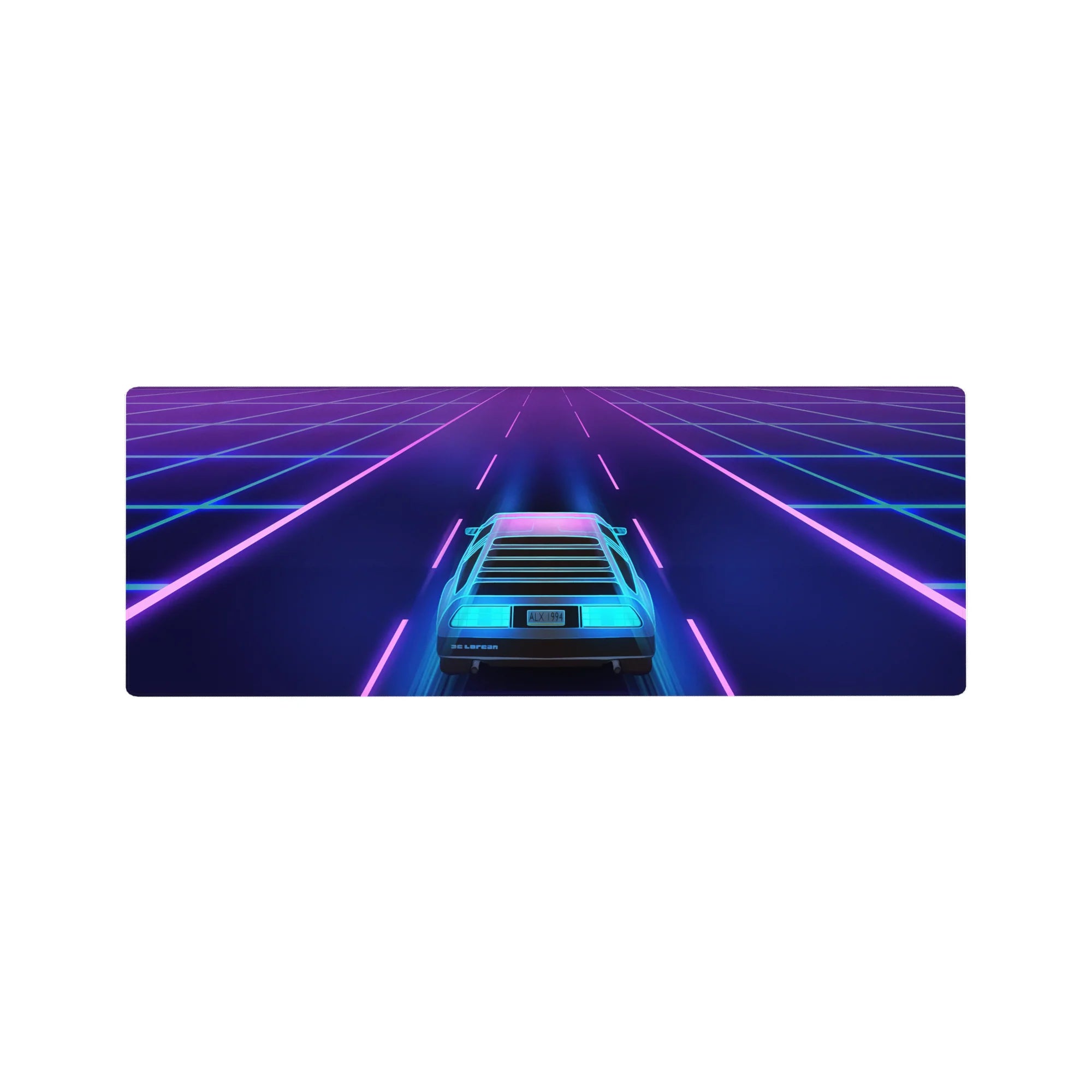 Retrowave-Vaporwave Deskmat | Mousepad | Deskpad - Neon City Cruise - AniChan