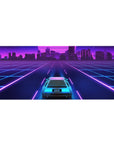 Retrowave-Vaporwave Deskmat | Mousepad | Deskpad - Neon City Cruise - AniChan