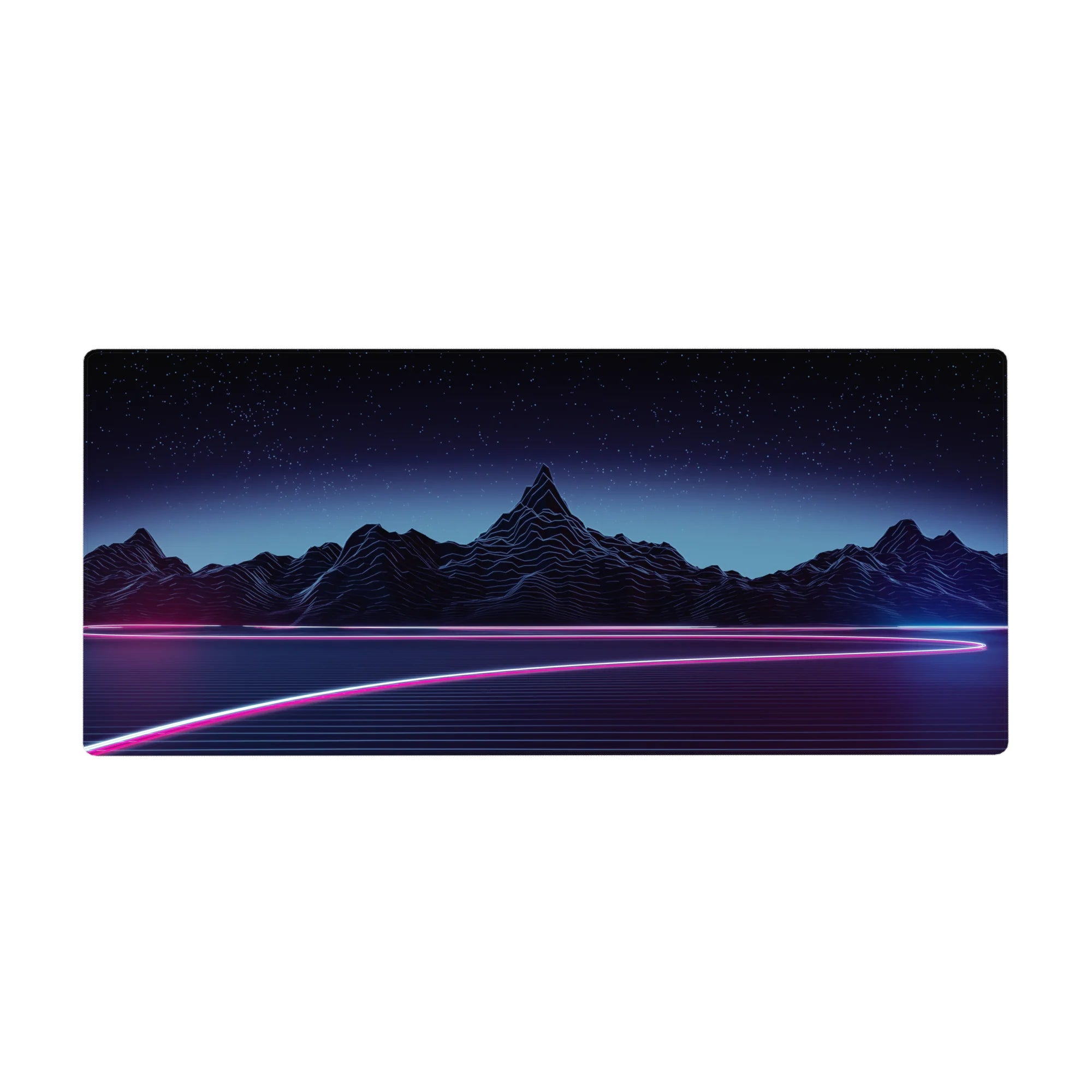 Retrowave-Vaporwave Deskmat | Mousepad | Deskpad - Neon Horizon Drive - AniChan