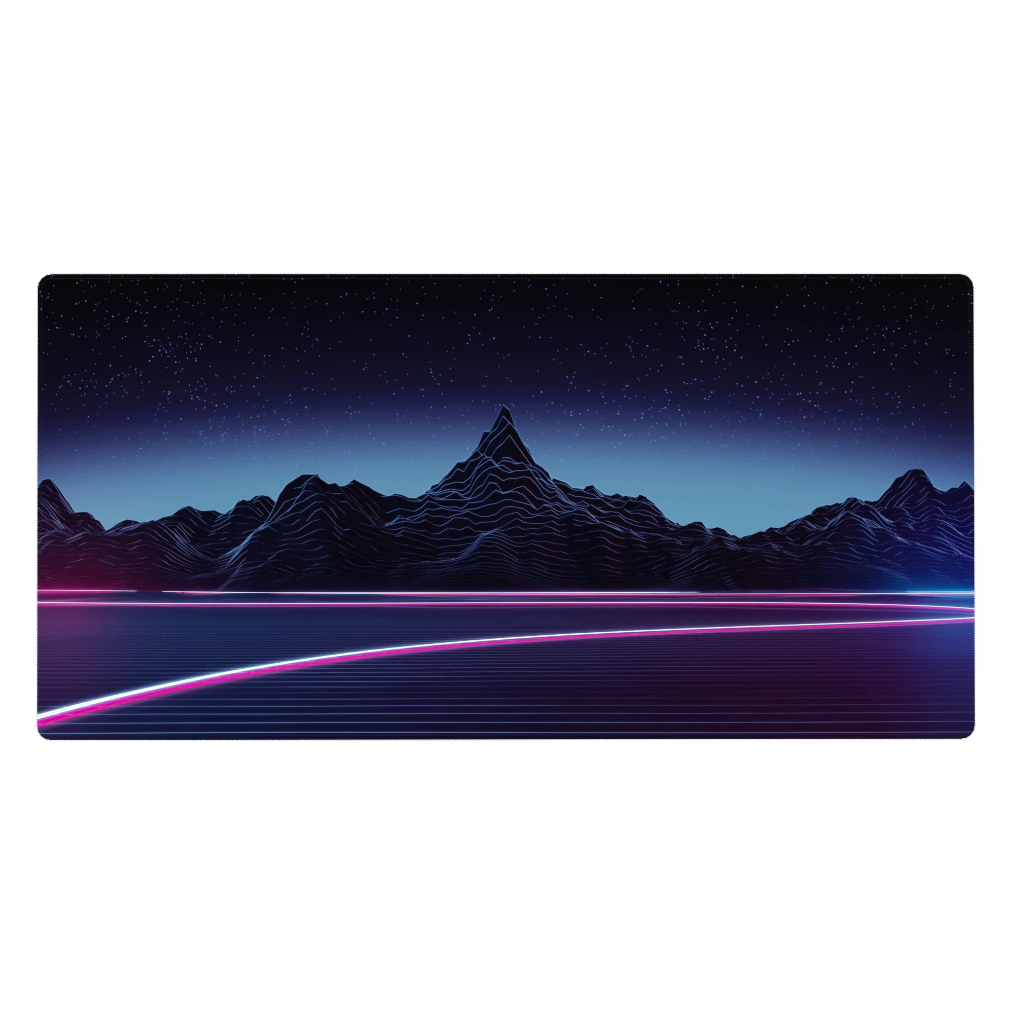 Retrowave-Vaporwave Deskmat | Mousepad | Deskpad - Neon Horizon Drive - AniChan