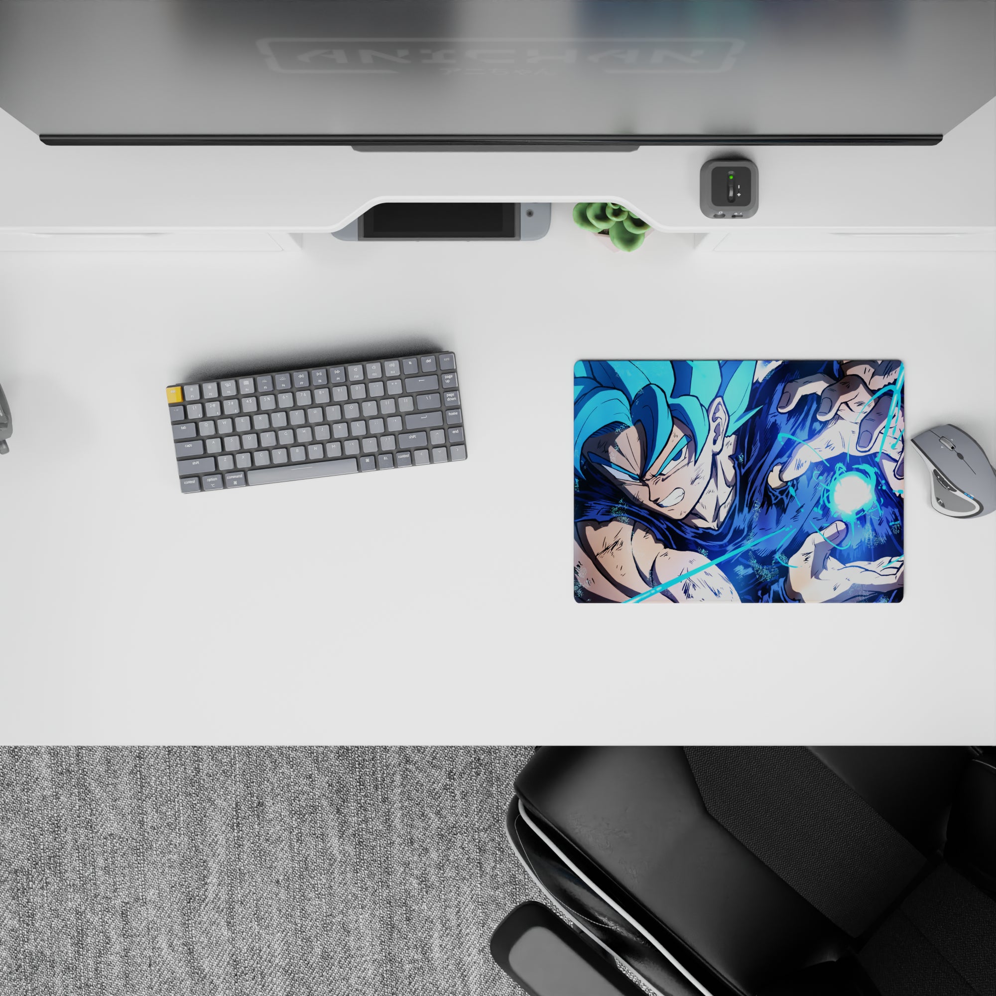 Dragon Ball Deskmat | Mousepad | Deskpad - Blue Energy Burst