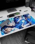 Dragon Ball Deskmat | Mousepad | Deskpad - Blue Energy Burst