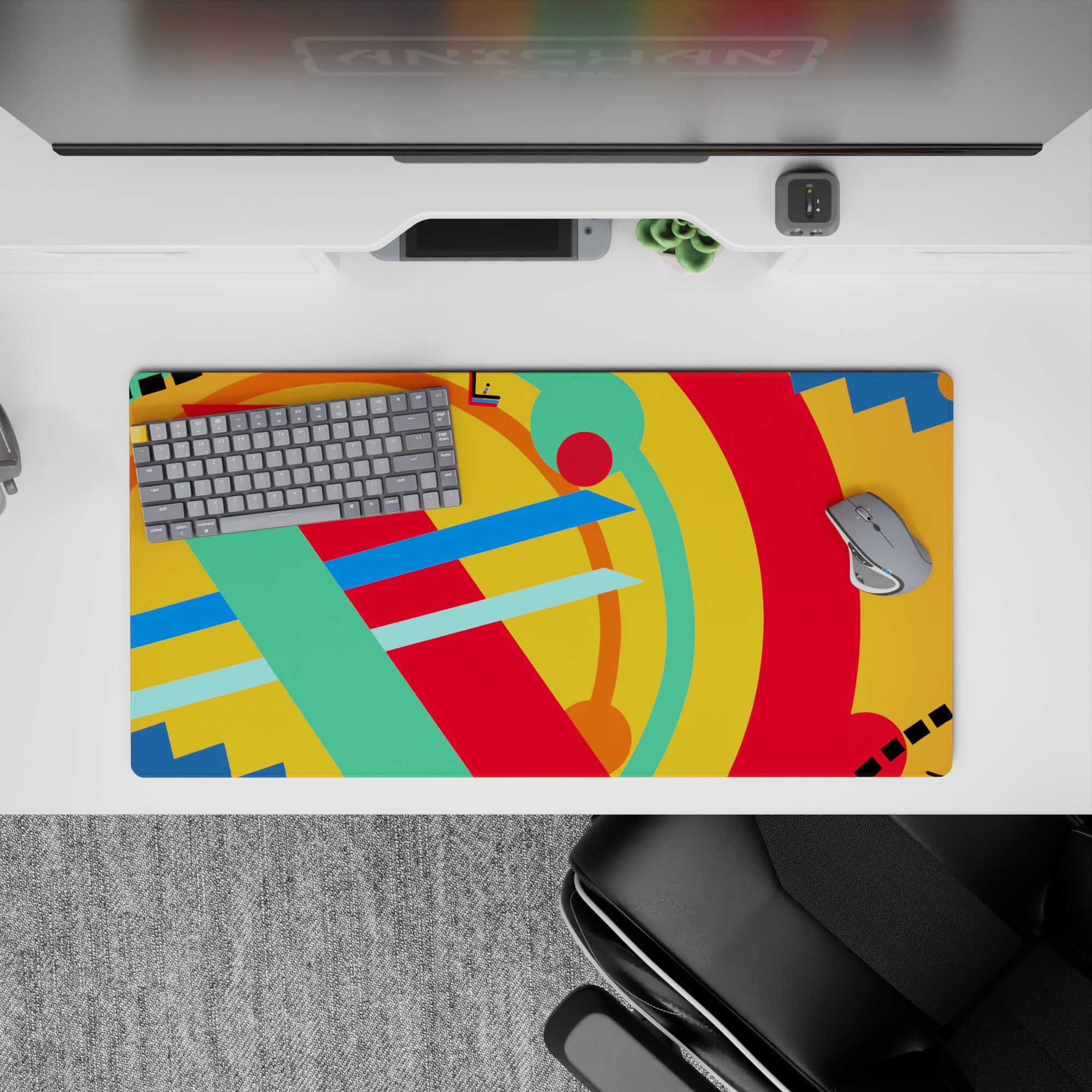 Abstract Deskmat | Mousepad | Deskpad - Vivid Color Surge