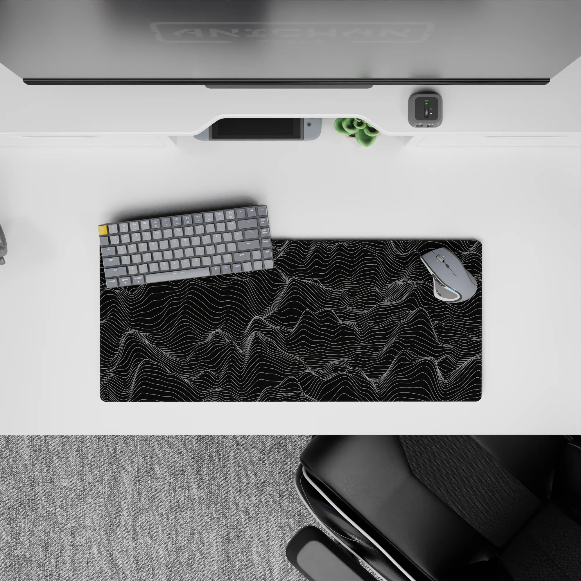 Topographic (Topo) Deskmat | Mousepad | Deskpad - Waveform Elegance - AniChan