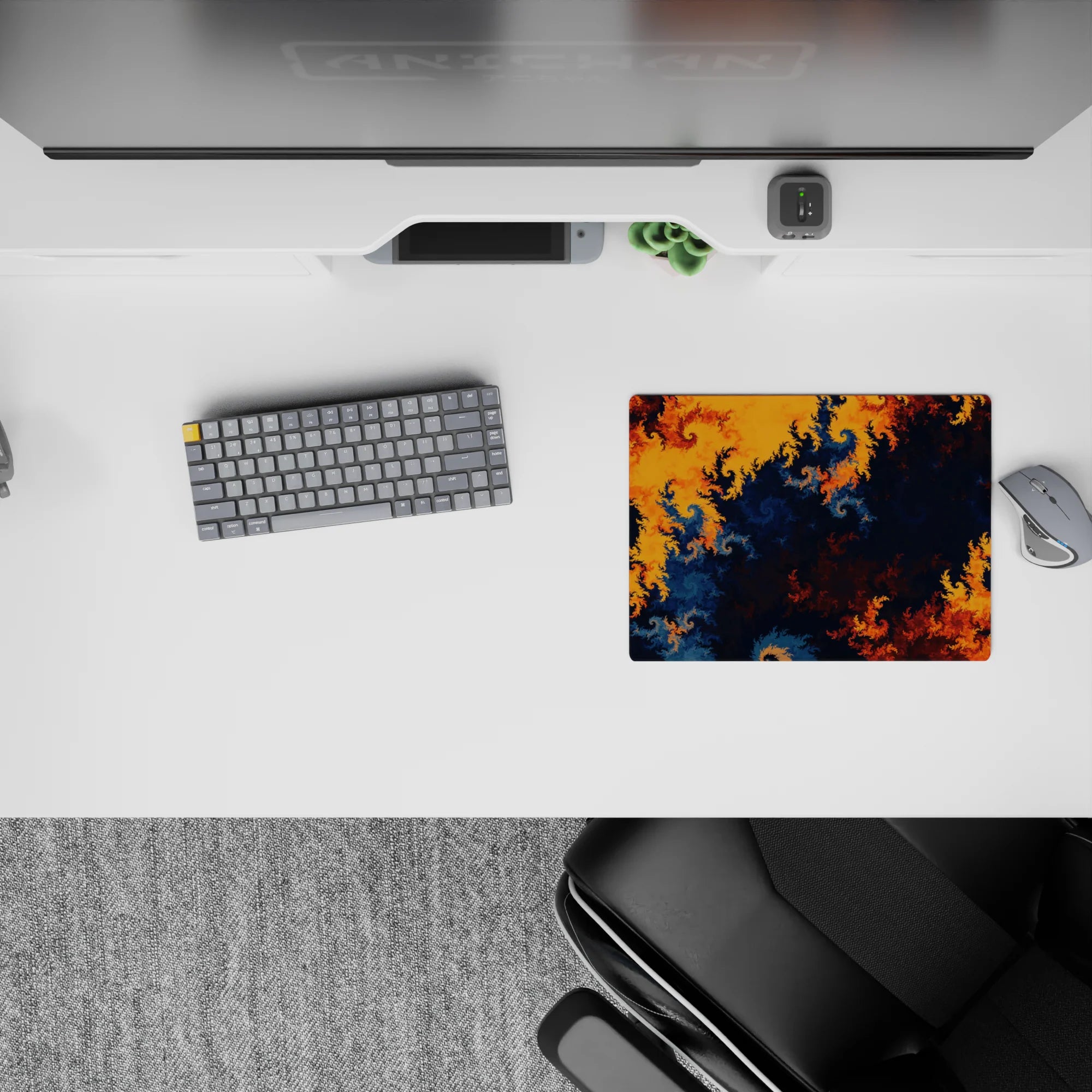 Abstract Deskmat | Mousepad | Deskpad - Fiery Fractals - AniChan