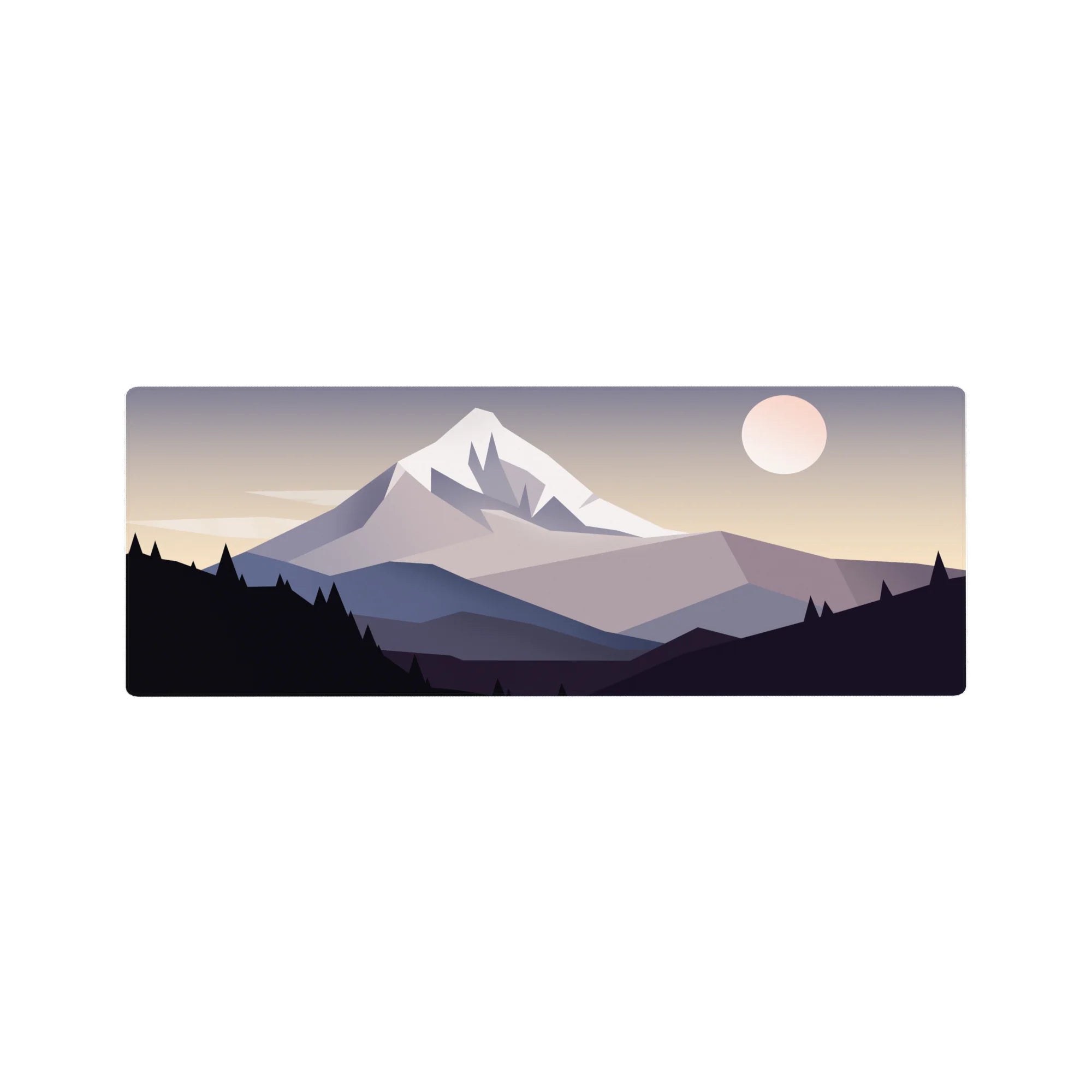 Vector Landscapes Deskmat | Mousepad | Deskpad - Silent Peaks Deskmat