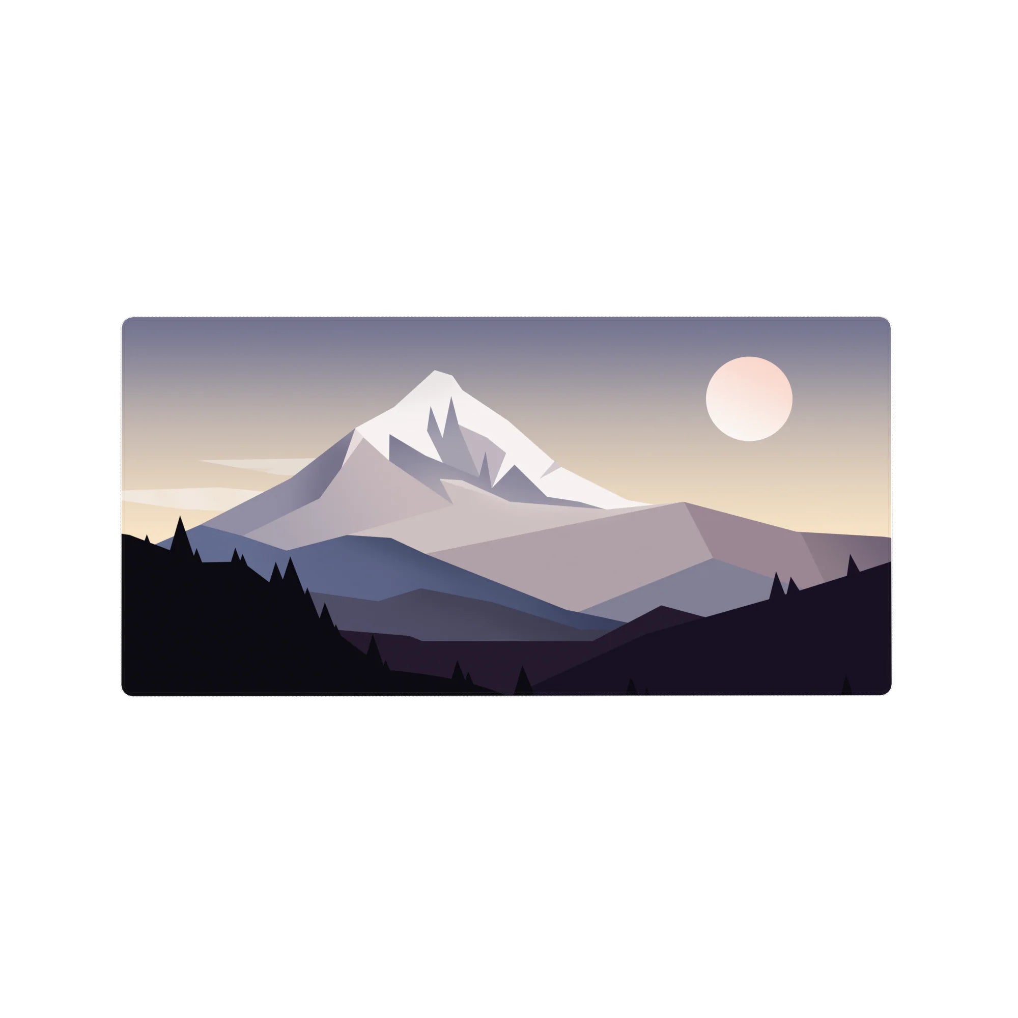 Vector Landscapes Deskmat | Mousepad | Deskpad - Silent Peaks Deskmat