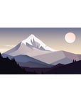 Vector Landscapes Deskmat | Mousepad | Deskpad - Silent Peaks Deskmat