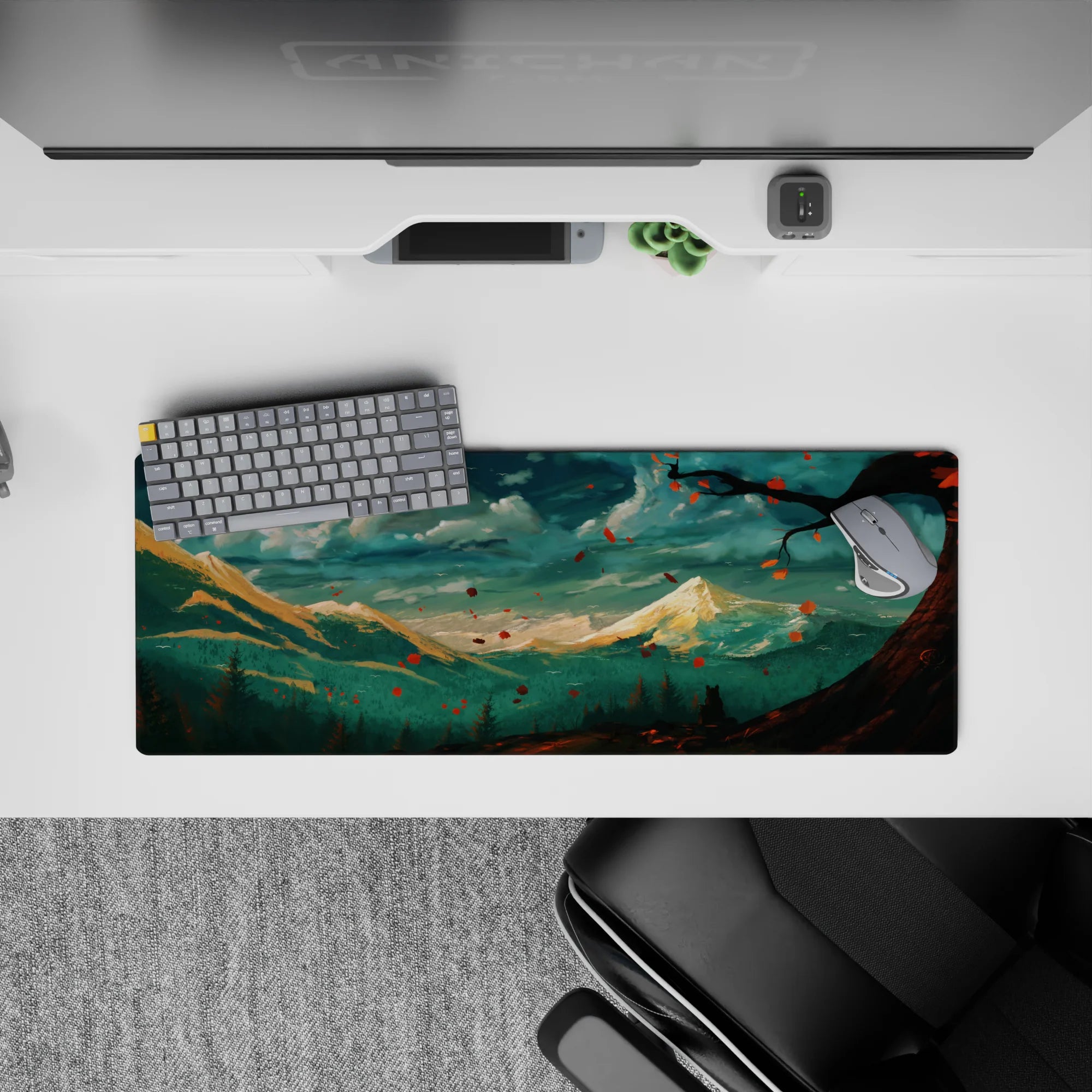 Fantasy Landscapes Deskmat | Mousepad | Deskpad - Autumn Breeze Peaks