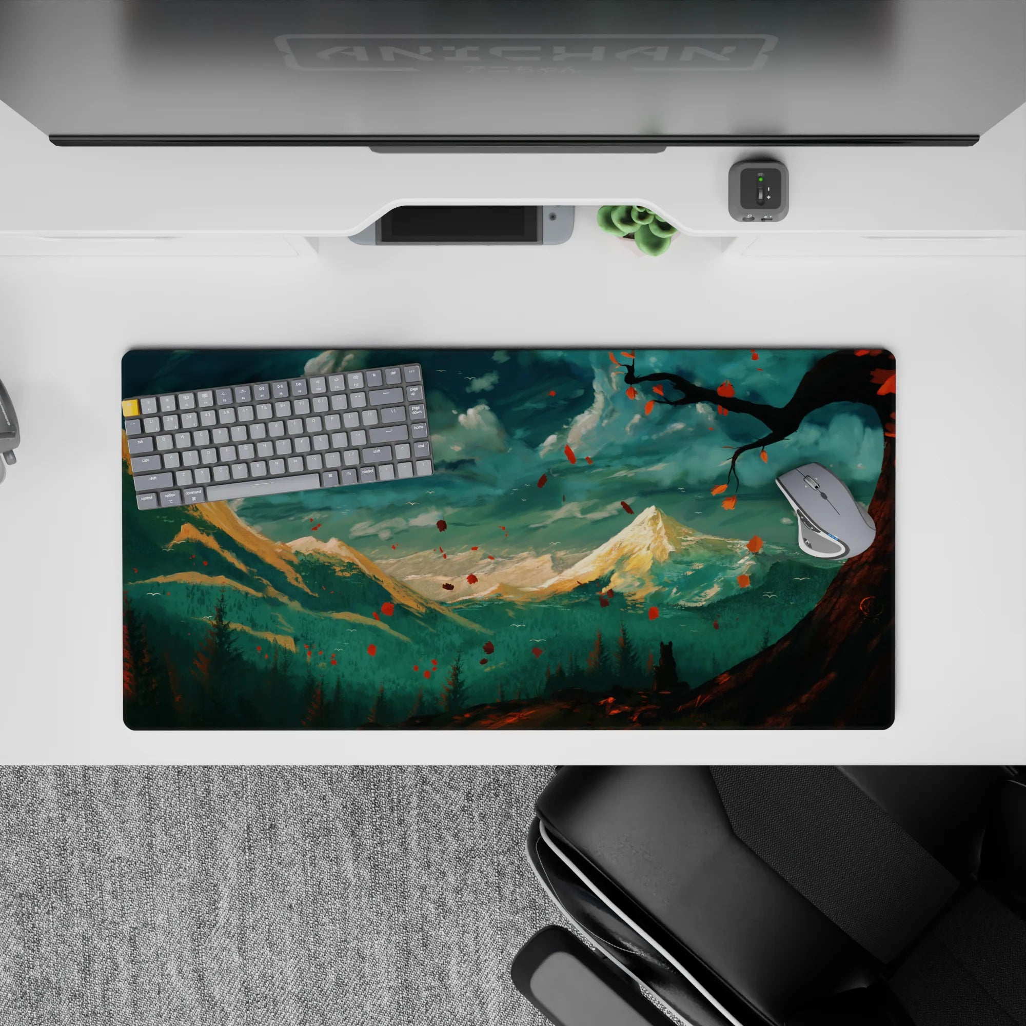 Fantasy Landscapes Deskmat | Mousepad | Deskpad - Autumn Breeze Peaks