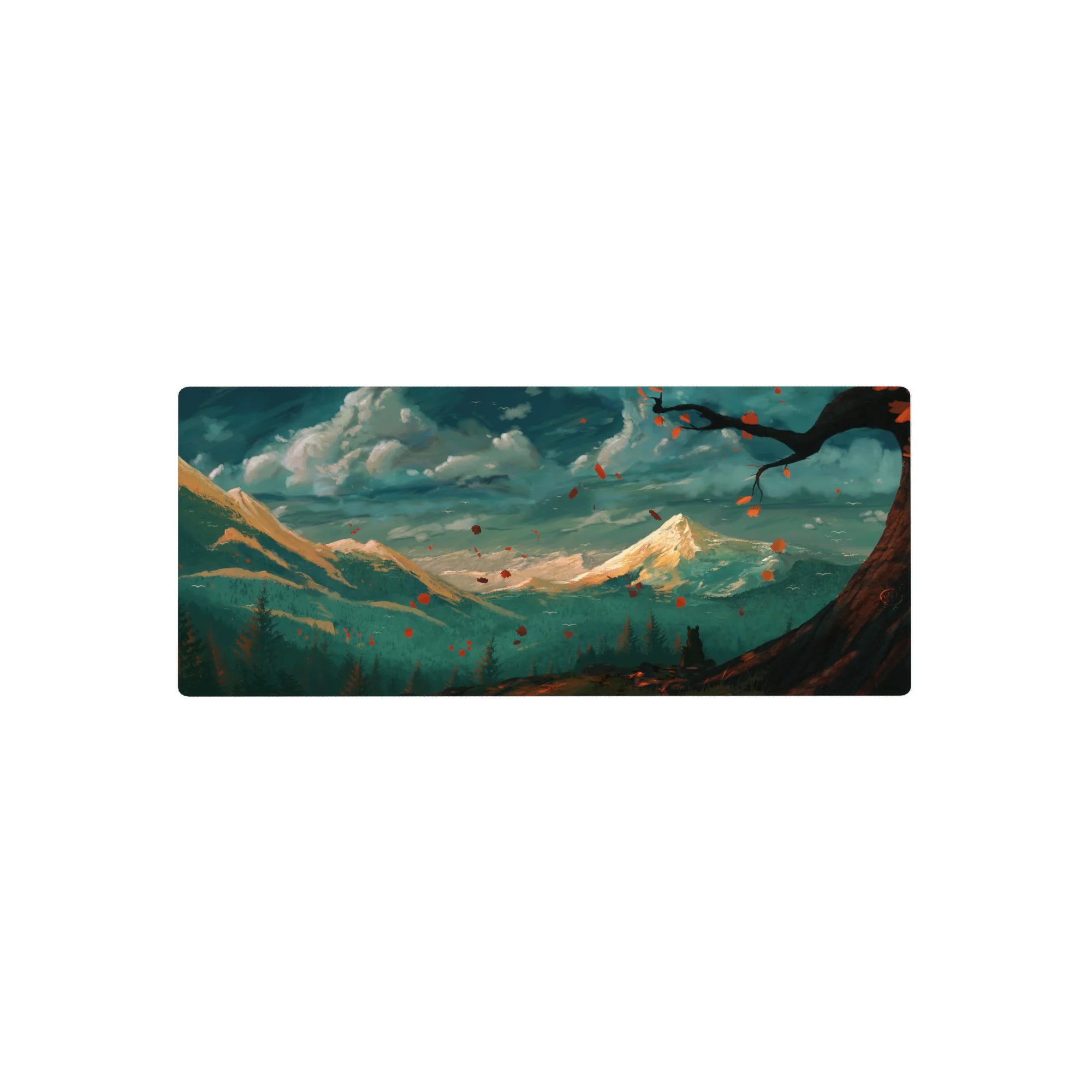 Fantasy Landscapes Deskmat | Mousepad | Deskpad - Autumn Breeze Peaks