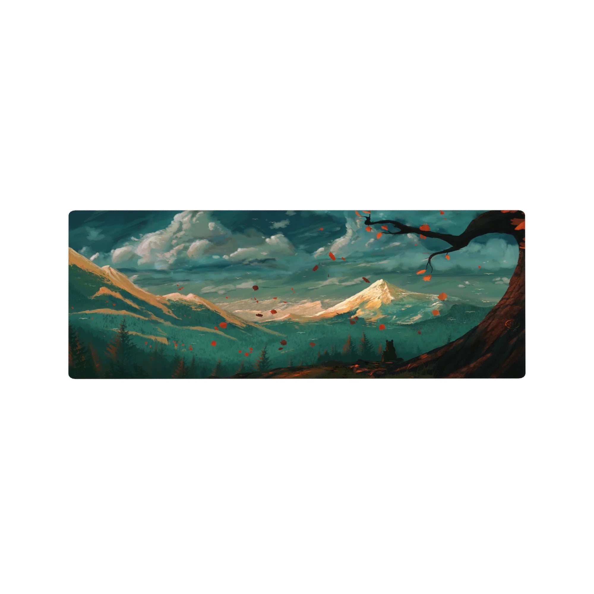 Fantasy Landscapes Deskmat | Mousepad | Deskpad - Autumn Breeze Peaks