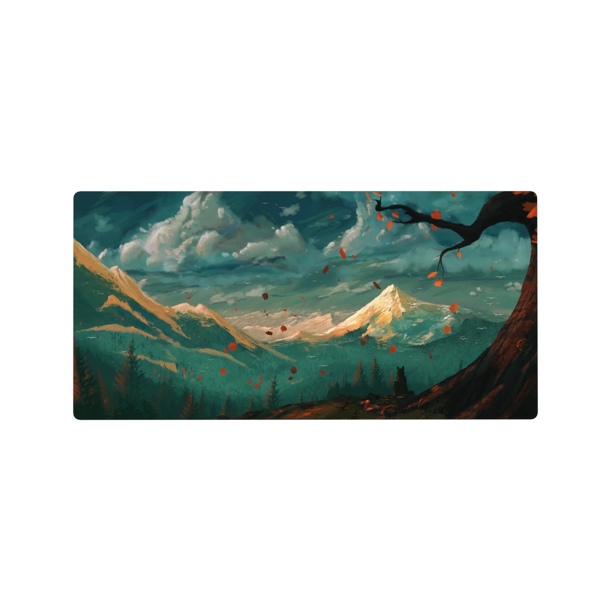 Fantasy Landscapes Deskmat | Mousepad | Deskpad - Autumn Breeze Peaks