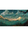 Fantasy Landscapes Deskmat | Mousepad | Deskpad - Autumn Breeze Peaks